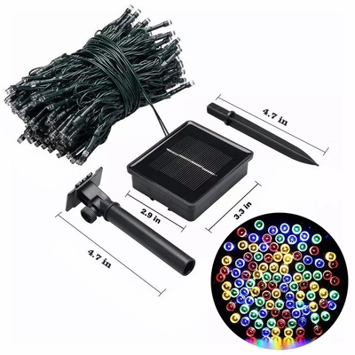200LED RGB Ηλιακές λαμπτήρες κήπου Αδιάβροχο χριστουγεννιάτικο φωτισμό για εξωτερικούς χώρους IP65