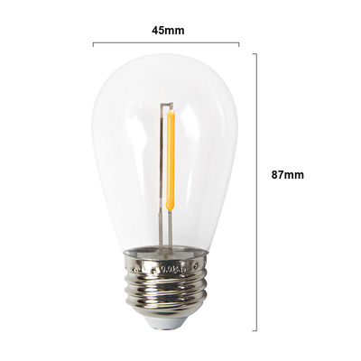 Ηλεκτρονικό Αλουμίνιο Led Single Filament Bulb S14 για φωνητικό έλεγχο στο Theme Park Party House