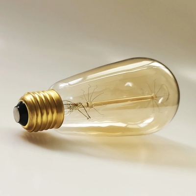 Μακροχρόνια διάρκεια ζωής 6W Dimmable Led Filament Bulb in Amber Warm Yellow Light για βάση E26