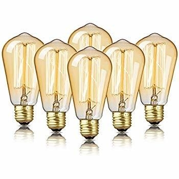 Μακροχρόνια διάρκεια ζωής 6W Dimmable Led Filament Bulb in Amber Warm Yellow Light για βάση E26