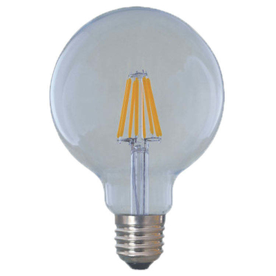 110 lm/w E26 E27 9W G125 G95 Λάμπα με φωτεινό ρεύμα LED με λειτουργία χαμηλής ακτινοβολίας και γυαλί κεχριμπάρι